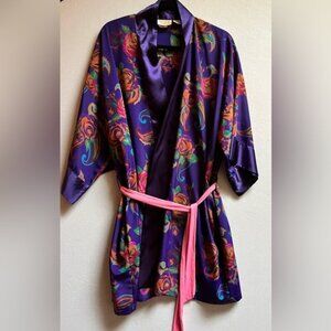 Vintage Victoria's Secret Gold Label belted midi satin robe